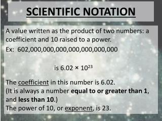 scientific notation