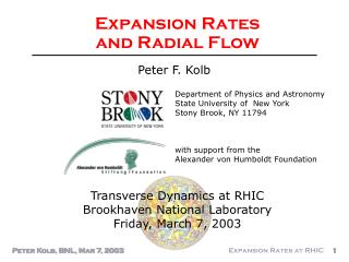 Expansion Rates and Radial Flow