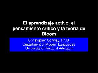 El aprendizaje activo, el pensamiento crítico y la teoría de Bloom