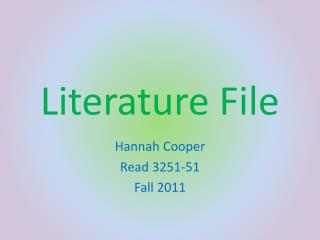 Literature File