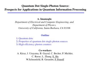 Quantum Dot Single-Photon Source: Prospects for Applications in Quantum Information Processing