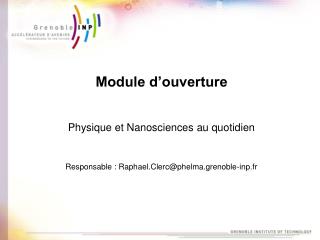 Module d’ouverture
