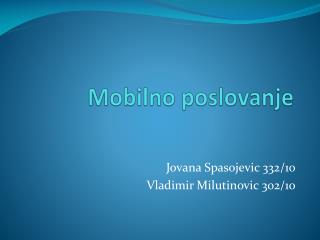 Mobilno poslovanje