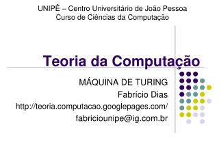 Teoria da Computação