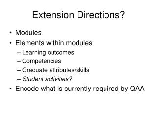 Extension Directions?