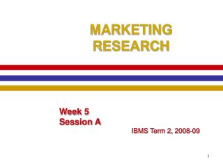 MARKETING RESEARCH