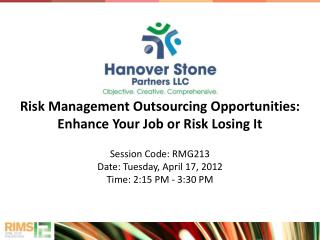Session Agenda Introductions Risk Management &amp; The Economy Importance of Workforce Planning