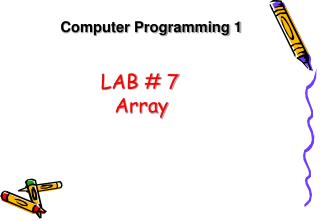 LAB # 7 Array