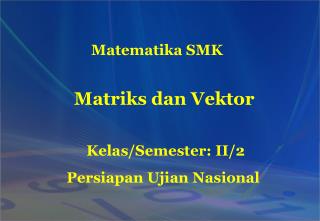 Matematika SMK