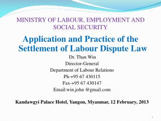 Ppt Ministry Of Labour Employment And Social Security Powerpoint Presentation Id 6032191