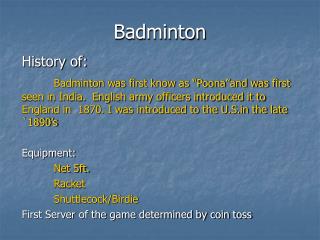 Badminton