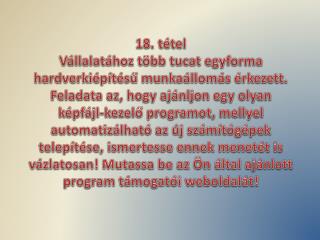Rendszer telepítés