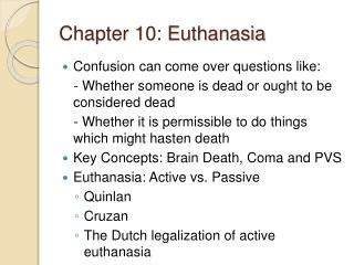 Chapter 10: Euthanasia