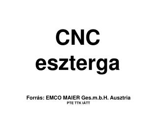 CNC eszterga