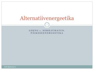 Alternatiivenergeetika