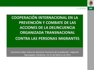 I. Bases de la cooperación internacional