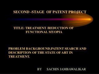 SECOND -STAGE OF PATENT PROJECT