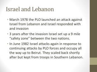 Israel and Lebanon