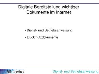 Digitale Bereitstellung wichtiger Dokumente im Internet