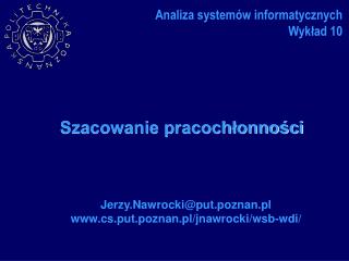 Szacowanie pracochłonności