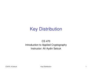 Key Distribution