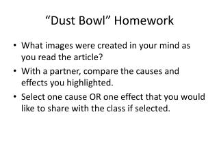 “Dust Bowl” Homework