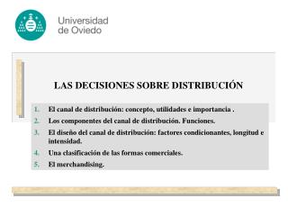 LAS DECISIONES SOBRE DISTRIBUCIÓN