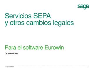 Servicios SEPA y otros cambios legales