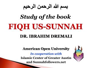 American Open University In cooperation with Islamic Center of Greater Austin and Sunnahfollowers.net