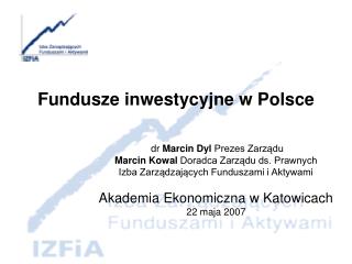 Fundusze inwestycyjne w Polsce