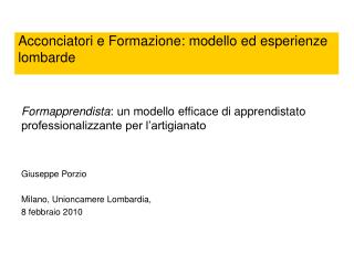 Acconciatori e Formazione: modello ed esperienze lombarde