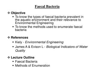 Faecal Bacteria