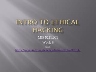 Intro to Ethical Hacking