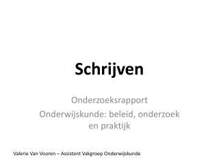 Schrijven