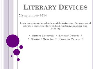 Literary Devices