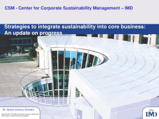 CSM - Center for Corporate Sustainability Management – IMD