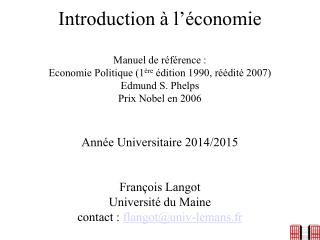 L’économie et l’individu