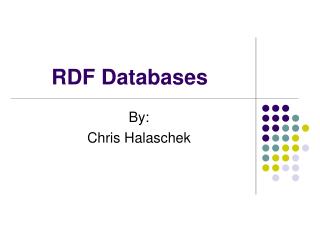 RDF Databases
