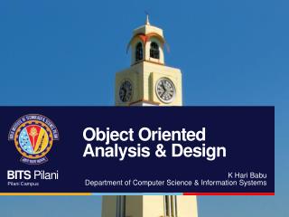 Object Oriented Analysis &amp; Design