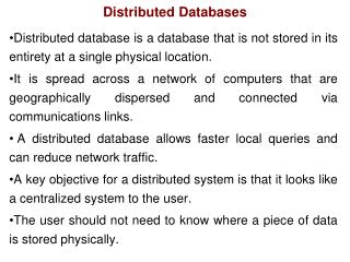 Distributed Databases