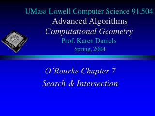 O’Rourke Chapter 7 Search &amp; Intersection
