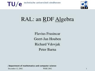 RAL: an R DF Al gebra