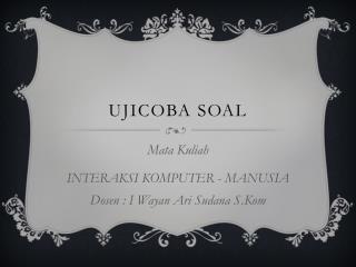 Ujicoba Soal