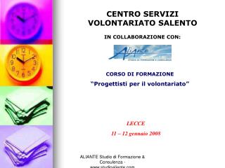 CENTRO SERVIZI VOLONTARIATO SALENTO IN COLLABORAZIONE CON: