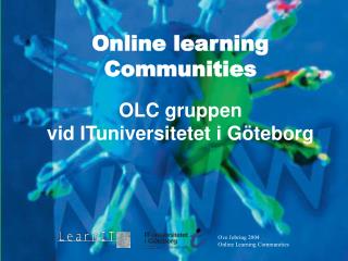 Ove Jobring 2004 Online Learning Communities