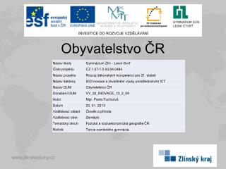 Obyvatelstvo ČR