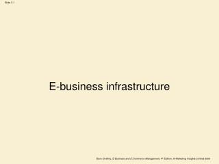 E-business infrastructure