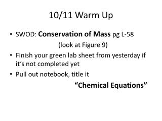 10/11 Warm Up