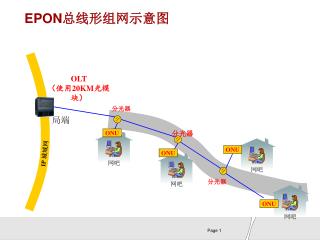 EPON 总线形组网示意图