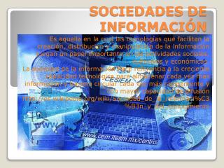 SOCIEDADES DE INFORMACIÓN